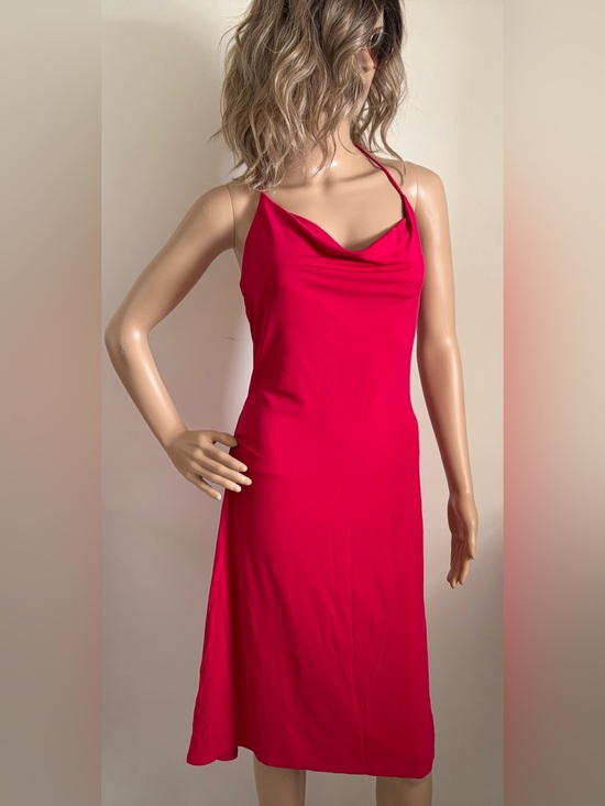 Laundry By Shelli Segal Dresses & Skirts - Laundry By Shelli Segal Vintage 1995 Hot Pink Cowl Neck Slip Dress in size 12